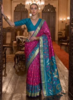 Garb These Fastive And Party Wear Saree in Fine Colored.These Saree And Blouse is Fabricated On Soft Silk.Its Beautified With Weaving Jari Designer With Printed.
