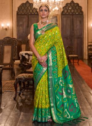 Garb These Fastive And Party Wear Saree in Fine Colored.These Saree And Blouse is Fabricated On Soft Silk.Its Beautified With Weaving Jari Designer With Printed.