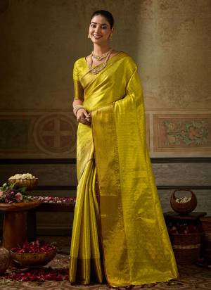 Looking These Fastive And Party Wear Saree in Fine Colored.These Saree And Blouse is Fabricated On Kanchivaram Silk.Its Beautified With Weaving Jari Designer.