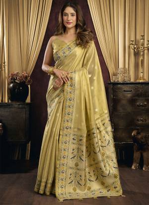 Garb These Fancy Party Wear Saree in Fine Colored.These Saree Are Tissue Silk And Blouse is Tissue Silk Fabricated.Its Beautified With Woven Designer.