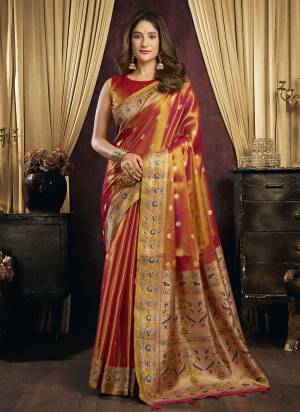 Garb These Fancy Party Wear Saree in Fine Colored.These Saree Are Tissue Silk And Blouse is Tissue Silk Fabricated.Its Beautified With Woven Designer.