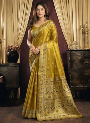 Garb These Fancy Party Wear Saree in Fine Colored.These Saree Are Tissue Silk And Blouse is Tissue Silk Fabricated.Its Beautified With Woven Designer.