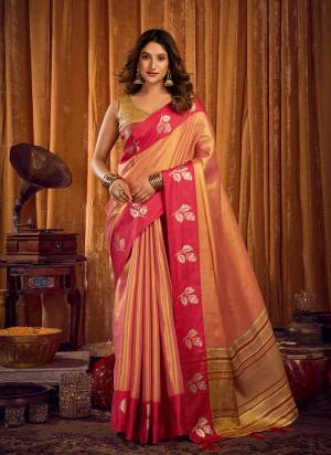 Looking These Fancy Party Wear Saree in Fine Colored.These Saree Are Soft Tissue And Blouse is Soft Tissue Fabricated.Its Beautified With Woven Designer.