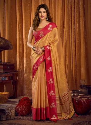 Looking These Fancy Party Wear Saree in Fine Colored.These Saree Are Soft Tissue And Blouse is Soft Tissue Fabricated.Its Beautified With Woven Designer.
