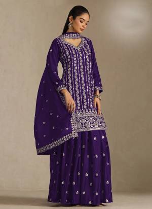 Looking These Party Wear Designer Plazzo Suits in Fine Colored Pair With Dupatta.These Top Are Chinon And Dupatta Are Fabricated On Chinon Pair With Chinon Bottom And Inner.Its Beautified With Designer Embroidery Work.