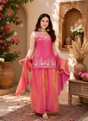 Garb These Beautiful Looking Readymade Suits.These Top Are Fendy Satin And Bottom Are Fendy Satin And Fendy Satin Dupatta Fabricated.Its Beautified  With Disigner Beads Embroidery Work.