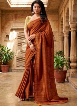 Garb These Party Wear Saree in Fine Colored.These Saree Are Tissue And Blouse is Tissue Fabricated.Its Beautified With Woven Solid Designer.