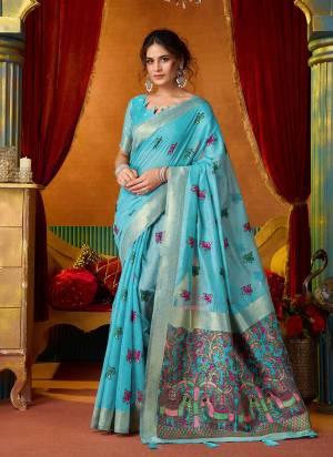 Looking These Fancy Party Wear Saree in Fine Colored.These Saree Are Modal Silk And Blouse is Modal Silk Fabricated.Its Beautified With Woven Katha Designer.