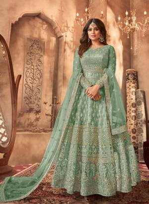 Garb These Party Wear Designer Anarkali Suit in Fine Colored Pair With Bottom And Dupatta.These Top Are Net And Dupatta Are Fabricated On Net Pair With Santoon Bottom.Its Beautified With Satin Inner.Its Beautified With Heavy Designer Embroidery Work.