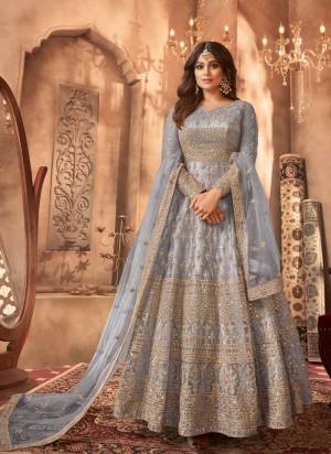 Garb These Party Wear Designer Anarkali Suit in Fine Colored Pair With Bottom And Dupatta.These Top Are Net And Dupatta Are Fabricated On Net Pair With Santoon Bottom.Its Beautified With Satin Inner.Its Beautified With Heavy Designer Embroidery Work.