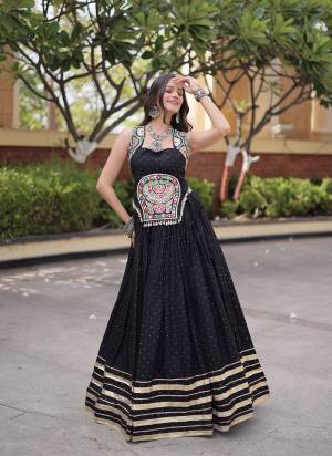 Looking These Beautiful Looking Navratri Wear Free Size Stitched Lahenga Choli.These Lahenga Are Rayon And Blouse is Fabricated On Rayon.Its Beautified With Designer Mukesh,Gamthi Mirror Work.