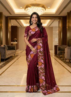 Garb These Party Wear Saree in Fine Colored.These Saree Are Manipuri Silk And Blouse is Manipuri Silk Fabricated.Its Beautified With Designer MultyThread Embroidery Cut Work.