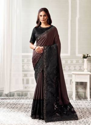 Look Attrective These Designer Party Wear Saree in Fine Colored.These Saree Are Natural Crepe Satin Silk And Blouse Simmer Silk is Fabricated.Its Beautified Desiger Embroidery,Pearl,Stone Work.