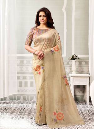 Look Attrective These Designer Party Wear Saree in Fine Colored.These Saree Are Organza Tissue And Blouse Silk Brocade is Fabricated.Its Beautified Desiger Embroidery,Pearl,Stone Work.