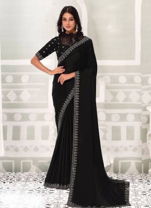 Look Attrective These Designer Party Wear Saree in Fine Colored.These Saree Are Crepe Satin Silk And Blouse Satin Silk is Fabricated.Its Beautified Desiger Embroidery,Pearl,Stone Work.