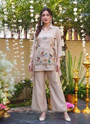 Garb These Beautiful Looking Readymade Top Bottom With Jacket.These Top Are Viscose And Bottom Are Viscose And Viscose Jacket Fabricated.Its Beautified  With Disigner Embroidery Work.