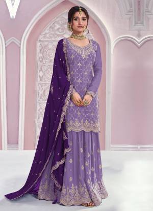 Garb These Fancy Designer Plazzo Suit in Fine Colored Pair With Bottom And Dupatta.These Top Are Chinon And Dupatta Are Fabricated On Chinon Pair With Chinon Bottom.Its Beautified With Santoon Inner.Its Beautified With Heavy Designer Embroidery Work.