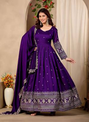 Attactive These Beautiful Looking Readymade Long Gown With Dupatta.These Gown Are Art Silk And Art Silk Dupatta With Crepe Bottom Fabricated.Its Beautified With Designer Embroidery Work.