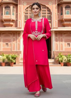 Garb These Suit in Fine Colored Pair With Bottom And Dupatta.These Top Are Viscose Silk And Bottom Are Fabricated On Viscose Silk Pair With Chanderi Dupatta.Its Beautified With Designer Embroidery Work.