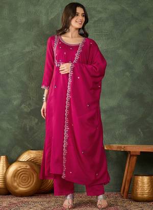 Garb These Suit in Fine Colored Pair With Bottom And Dupatta.These Top Are Vichitra And Bottom Are Fabricated On Vichitra Pair With Vichitra Dupatta.Its Beautified With Designer Embroidery Work.