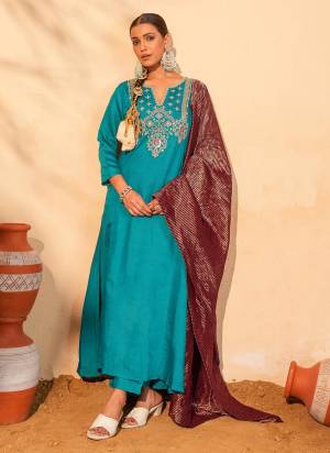 Garb These Suit in Fine Colored Pair With Bottom And Dupatta.These Top Are Silk Slub And Bottom Are Fabricated On Viscose Slub Pair With Viscose Jari Dupatta.Its Beautified With Designer Embroidery Work.