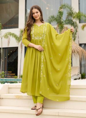 Garb These Suit in Fine Colored Pair With Bottom And Dupatta.These Top Are Chinon And Bottom Are Fabricated On Rayon Pair With Chinon Dupatta.Its Beautified With Designer Embroidery Work.