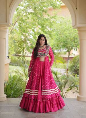 Attractive These Navratri Wear Lehenga Choli in Fine Colored. These Lehenga Are Kora Cotton And Blouse Are Faux Georgette Fabricated. It is Beautified With Designer Bandhani Printed With Kutchi Gamthi Patch Work.