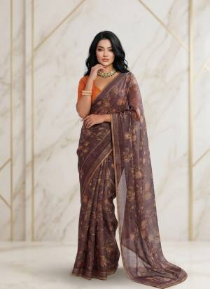 Garb These Party Wear Saree in Fine Colored.These Saree Are Georgette And Blouse is Georgette Fabricated.Its Beautified With Designer Printed.
