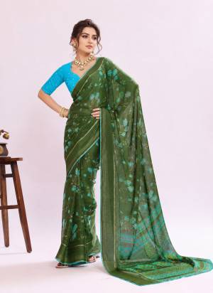 Garb These Party Wear Saree in Fine Colored.These Saree Are Georgette And Blouse is Georgette Fabricated.Its Beautified With Designer Printed.