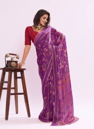 Garb These Party Wear Saree in Fine Colored.These Saree Are Georgette And Blouse is Georgette Fabricated.Its Beautified With Designer Printed.