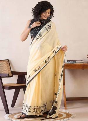 Looking These Party Wear Saree in Fine Colored.These Saree is Fabricated On Linen Cotton Pair With Linen Cotton Blouse.Its Beautified Designer Printed.