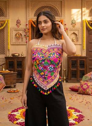 Attactive These Designer Navratri  Ready Made Top in Fine Colored.These Top Are Cotton Fabricated.Its Beautified With Designer Kutchi,Mirror Embroidery Work.