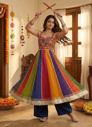 Attactive These Designer Navratri  Ready Made Top in Fine Colored.These Top Are Georgette Fabricated.Its Beautified With Designer Kutchi,Mirror Embroidery Work.