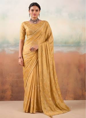 Looking These Party Wear Saree in Fine Colored.These Saree Are Chiffon And Blouse is Chiffon Fabricated.Its Beautified With Designer Embroidery Work.