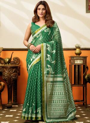 Garb These Fancy Party Wear Saree in Fine Colored.These Saree Are Cotton And Blouse is Cotton Fabricated.Its Beautified With Woven Jacquard Designer.