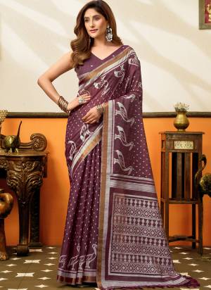 Garb These Fancy Party Wear Saree in Fine Colored.These Saree Are Cotton And Blouse is Cotton Fabricated.Its Beautified With Woven Jacquard Designer.