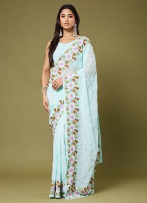 Attractive These Party Wear Saree in Fine Colored.These Saree Are Moss Chiffon And Blouse is Moss Chiffon Fabricated.Its Beautified With Designer Multy Thread,Sequance Embroidery Work.