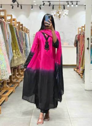 Garb These Suit in Fine Colored Pair With Bottom And Dupatta.These Top Are Crepe Silk And Bottom Are Fabricated On Frenchy Crepe Pair With Georgette Dupatta.Its Beautified With Designer Beads Moti Embroidery Work.