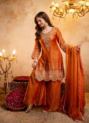 Looking These Party Wear Suit in Fine Colored Pair With Bottom And Dupatta.These Top Are Fendy And Bottom Are Fabricated On Fendy Pair With Fendy Dupatta.Its Beautified With Designer Embroidery Work.
