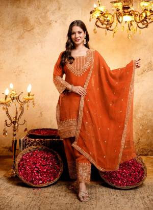 Looking These Party Wear Suit in Fine Colored Pair With Bottom And Dupatta.These Top Are Crunchy And Bottom Are Fabricated On Crunchy Pair With Crunchy Dupatta.Its Beautified With Designer Embroidery Work.