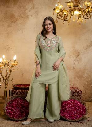 Looking These Party Wear Suit in Fine Colored Pair With Bottom And Dupatta.These Top Are Crunchy And Bottom Are Fabricated On Crunchy Pair With Crunchy Dupatta.Its Beautified With Designer Embroidery Work.