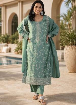 Looking These Party Wear Suit in Fine Colored Pair With Bottom And Dupatta.These Top Are Vichitra And Bottom Are Fabricated On Santoon Pair With Vichitra Dupatta.Its Beautified With Designer Embroidery Work.