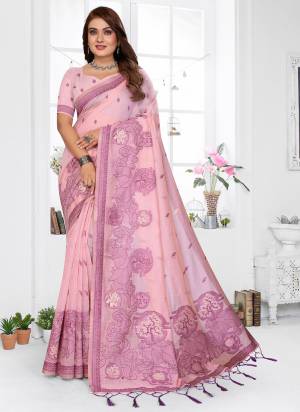 Attractive These Festive Party Wear Saree in Fine Colored.These Saree And Blouse is Fabricated On Spun Cotton.Its Beautified With Weaving Jacquard Designer.