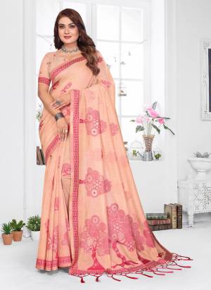 Attractive These Festive Party Wear Saree in Fine Colored.These Saree And Blouse is Fabricated On Spun Cotton.Its Beautified With Weaving Jacquard Designer.