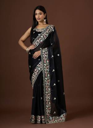 Attractive These Party Wear Saree in Fine Colored.These Saree Are Jimmy Choo And Blouse is Jimmy Choo Fabricated.Its Beautified With Designer Thread,Sequance Embroidery Work.