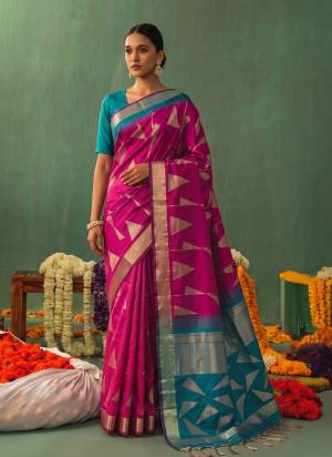 Garb These Fastive And Party Wear Saree in Fine Colored.These Saree And Blouse is Fabricated On Soft Silk.Its Beautified With Weaving Jari Designer.