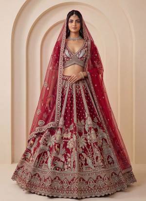 For A Fancy Designer Look,Grab These Lehenga Choli With Dupatta in Fine Colored.These Lehenga And Choli Are Silk And Dupatta Are Fabricated On Net Pair.Its Beautified With Thread,Jari,Sequance Embroidery,Motif Hand Work. 
