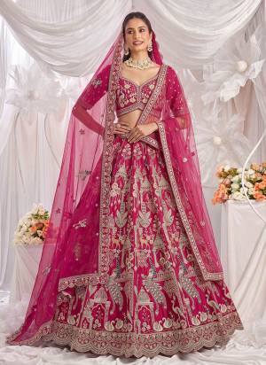 For A Fancy Designer Look,Grab These Lehenga Choli With Dupatta in Fine Colored.These Lehenga And Choli Are Silk And Dupatta Are Fabricated On Net Pair.Its Beautified With Thread,Jari,Sequance Embroidery,Motif Hand Work. 