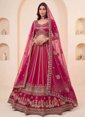 For A Fancy Designer Look,Grab These Lehenga Choli With Dupatta in Fine Colored.These Lehenga And Choli Are Silk And Dupatta Are Fabricated On Net Pair.Its Beautified With Thread,Jari,Sequance Embroidery,Motif Hand Work. 