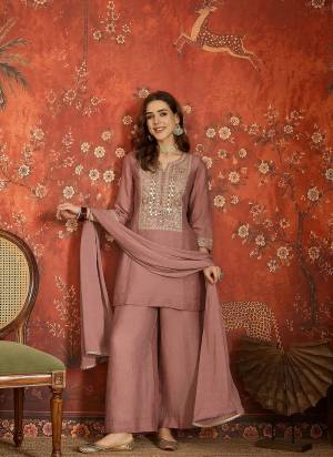 Garb These Prty Wear Plazzo Suit in Fine Colored Pair With Bottom And Dupatta.These Top Are Silk And Bottom Are Fabricated On Silk Pair With Silk Dupatta.Its Beautified With Designer Embroidery Work.